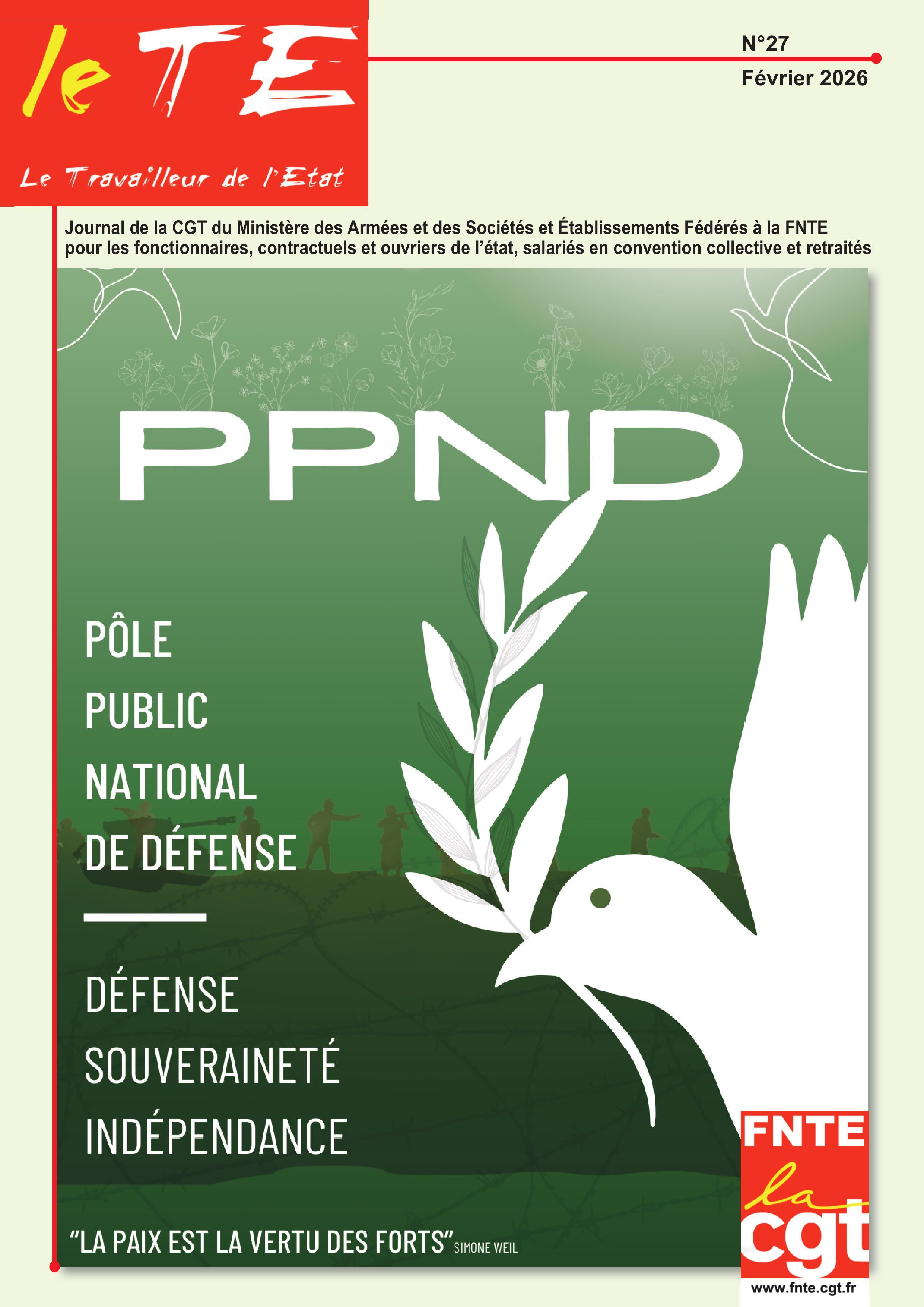 Le Travailleur de l'Etat n°27 - Février 2026
