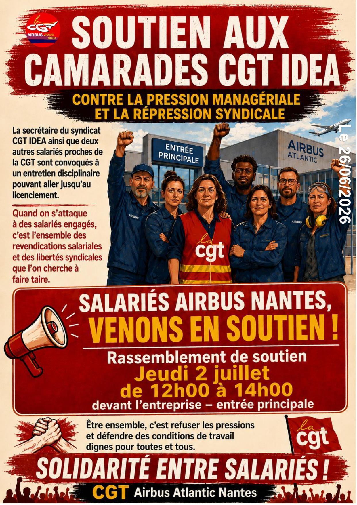 Soutien avec la  CGT IDEA