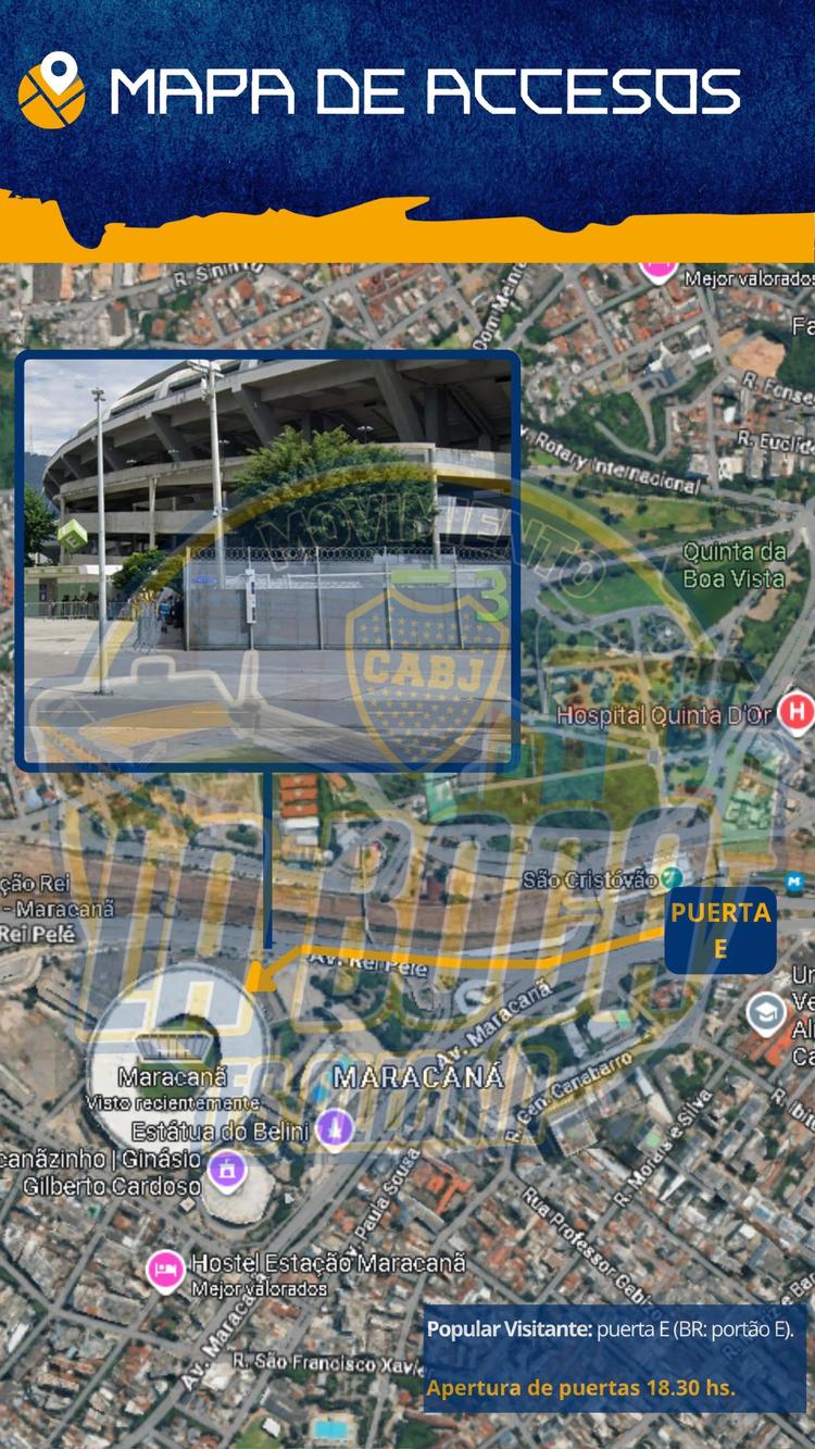 Mapa de Accesos para hoy...