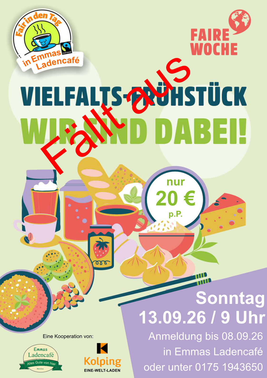 Faires Frühstück in Emmas Ladencafé fällt aus