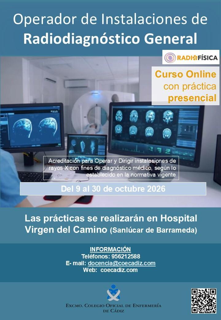 Curso Operador de instalaciones de Rayos X con fines de diagnóstico médico
