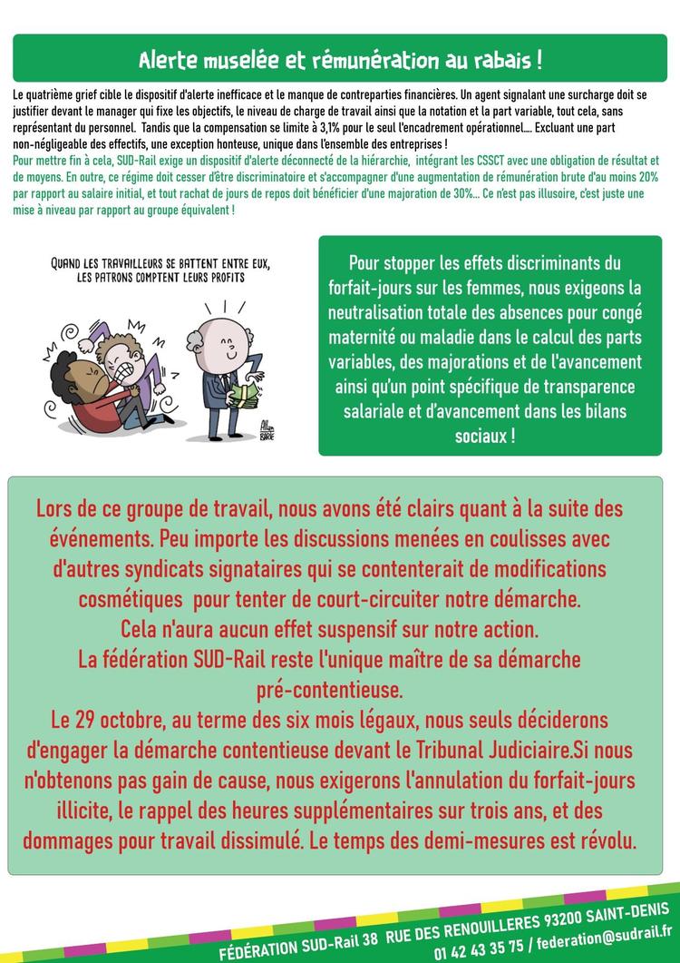 SUD-Rail // Forfait-jours : une direction déconnectée de la réalité