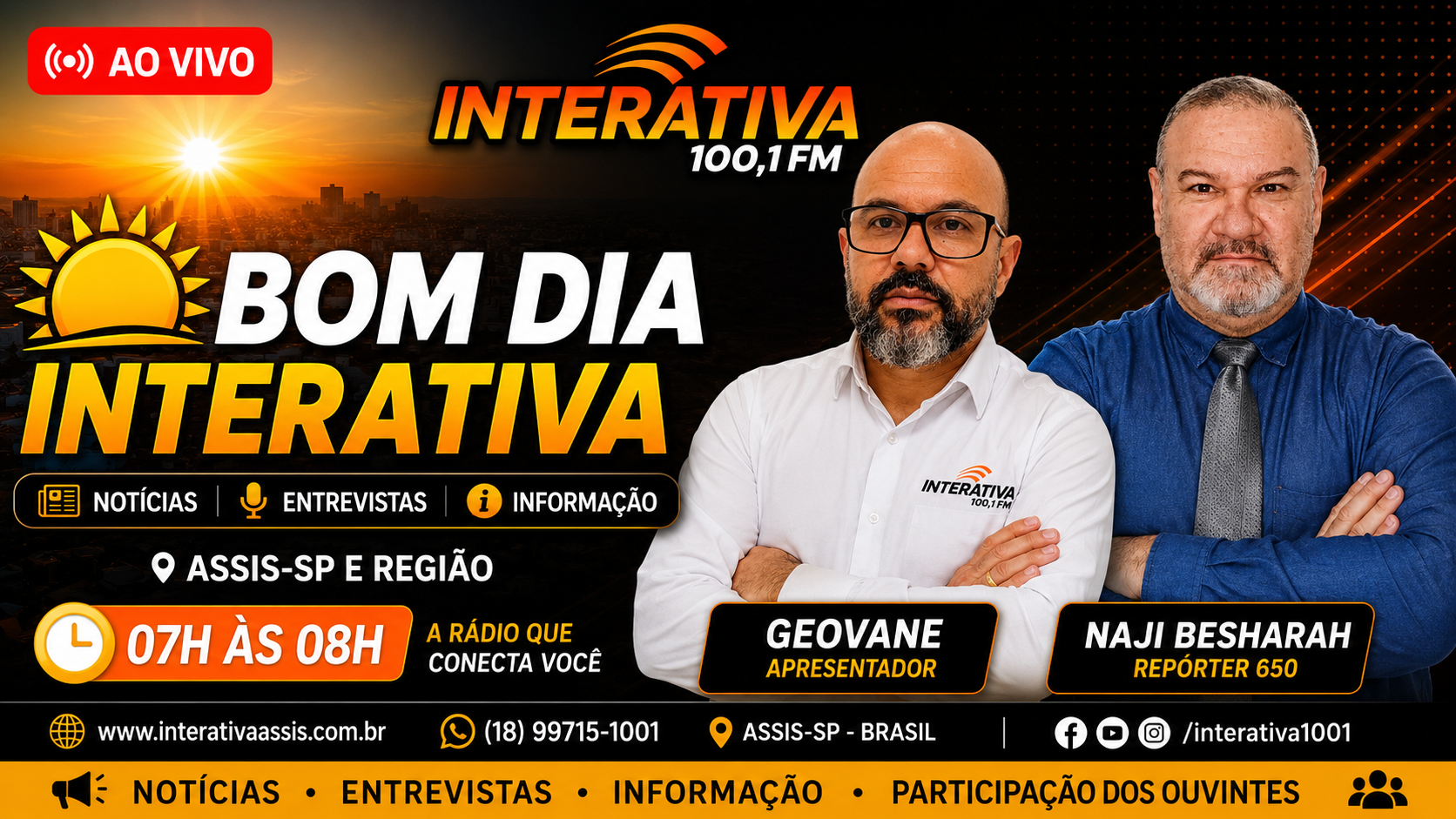 🔴 AO VIVO AGORA | Assis-SP: Principais Notícias desta sexta-feira (31/07) | Interativa FM