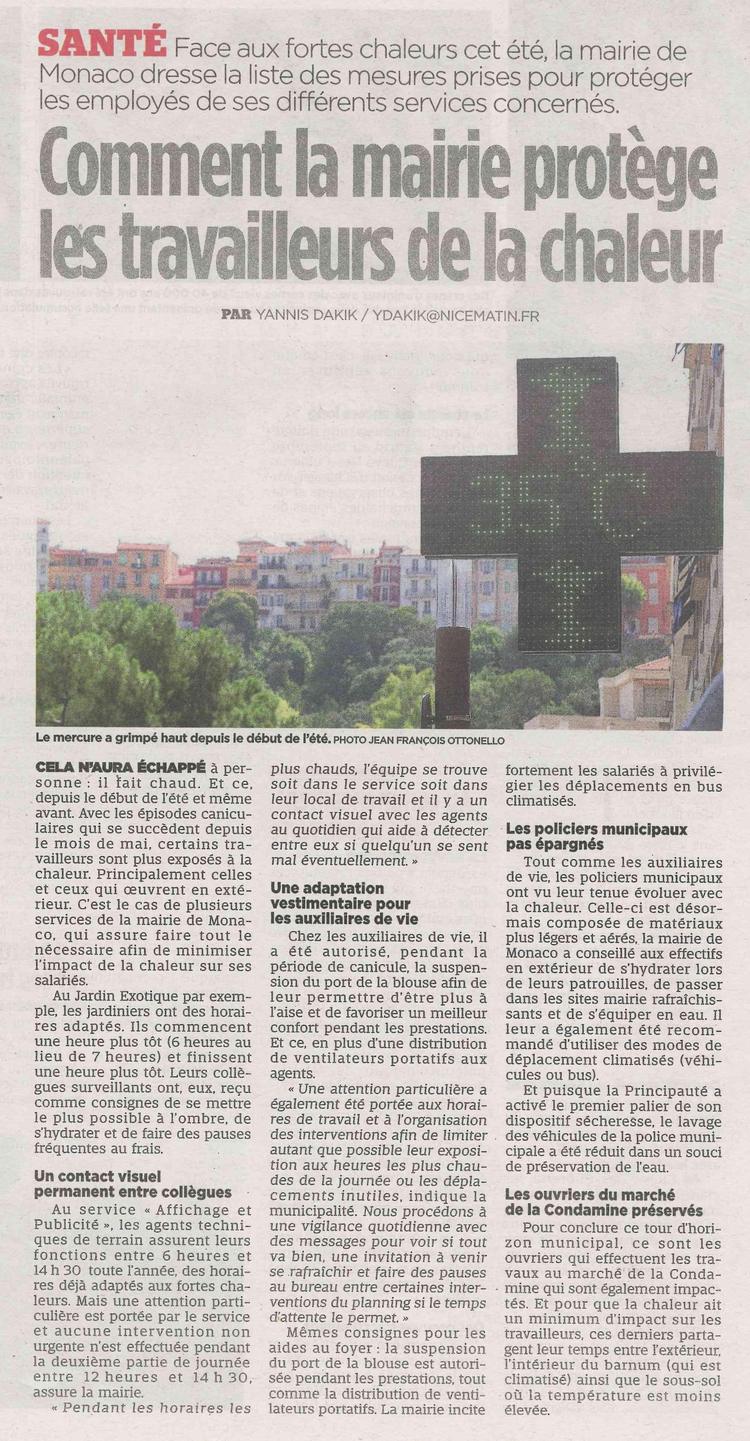 Comment la mairie protège les travailleurs de la chaleur