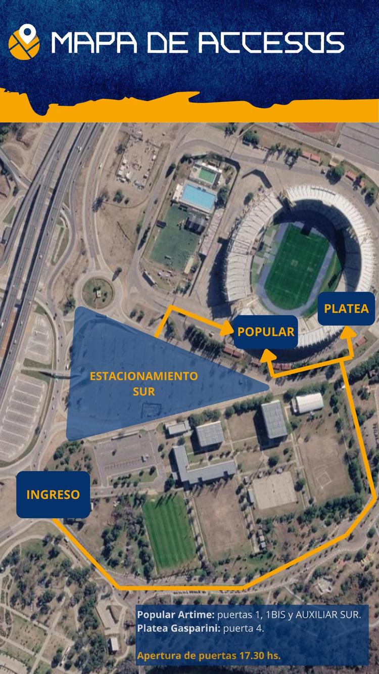 Mapa de Accesos para hoy...
