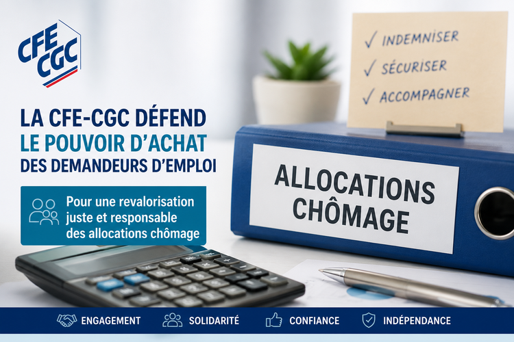 Gel des allocations chômage : ce que la CFE-CGC dénonce