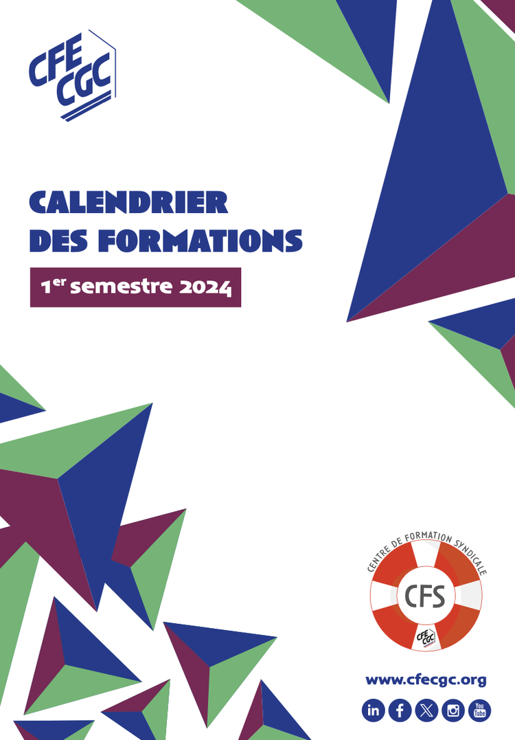 Calendrier des formations - 1er semestre 2024