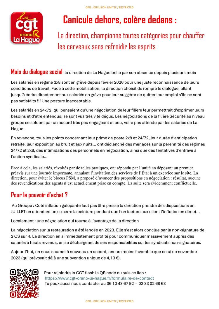 tract pouvoir d'achat , dialogue social et canicule