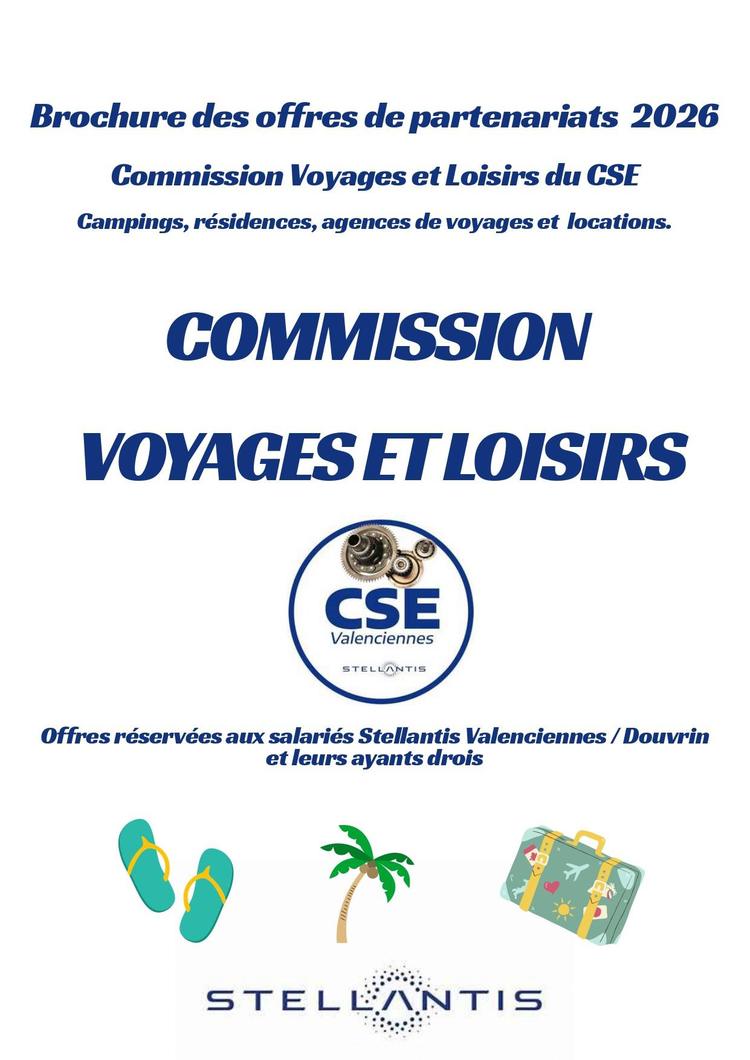 Présentation des offres de partenariats vacances 2026