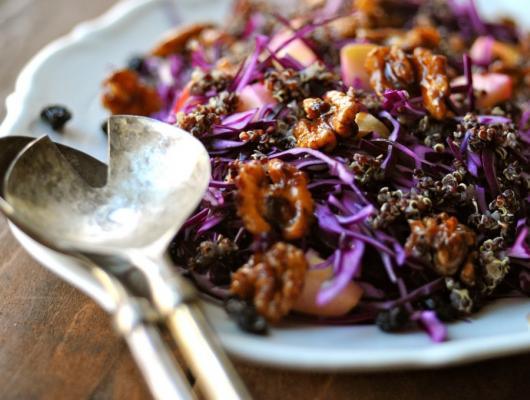Red Cabbage Salad with Curried Seitan