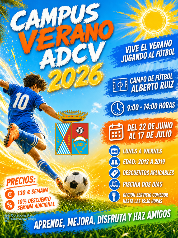 ☀️⚽ ¡Vuelve el Campus de Verano ADCV 2026! ❤️🤍
