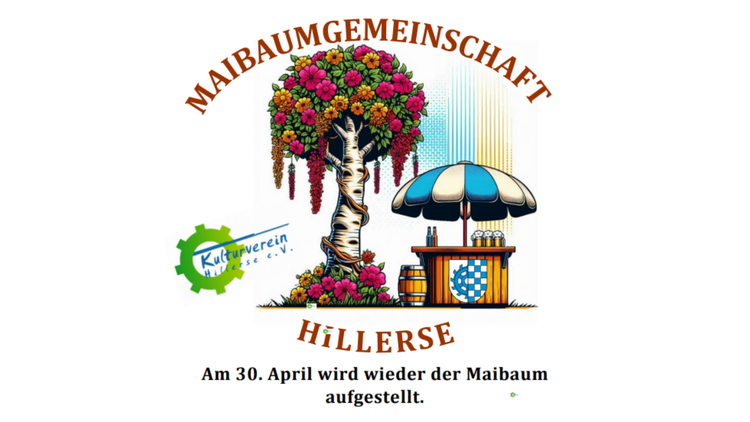 Fröhliches Maibaumaufstellen in Hillerse – 30. April 2026! #Maibaum
