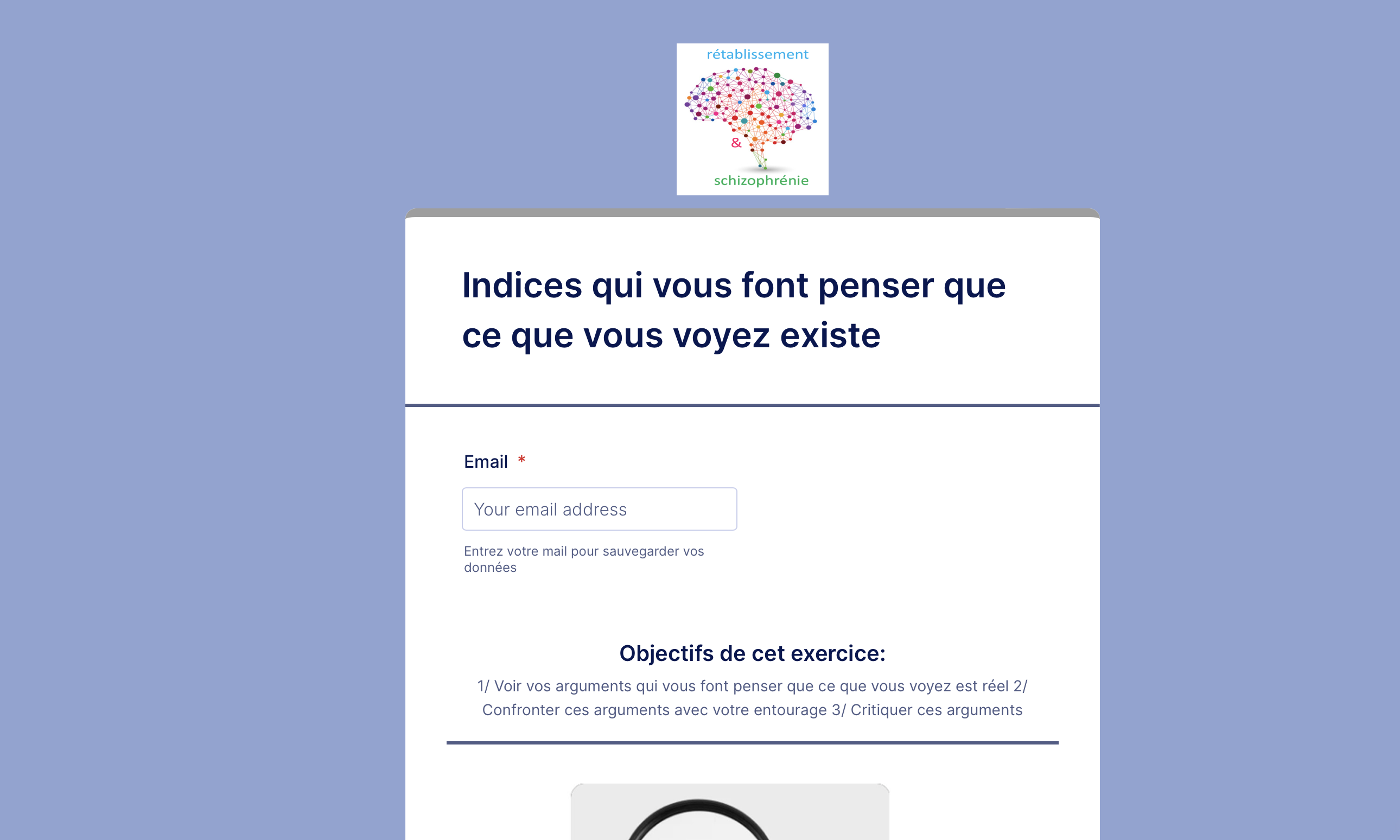 Indices qui vous font penser que ce que vous voyez existe