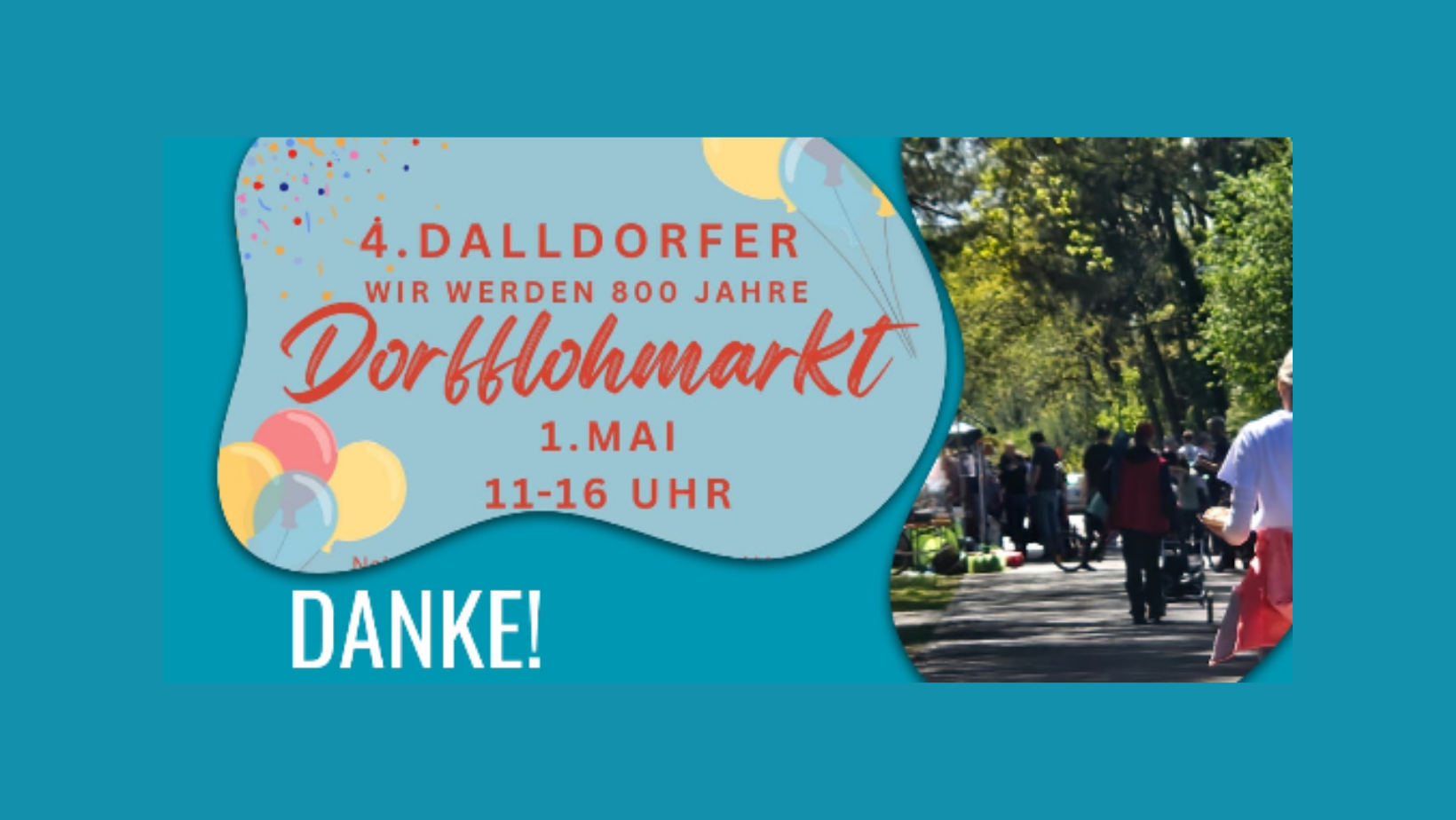 Dankeswort zum 4. Dalldorfer Dorfflohmarkt