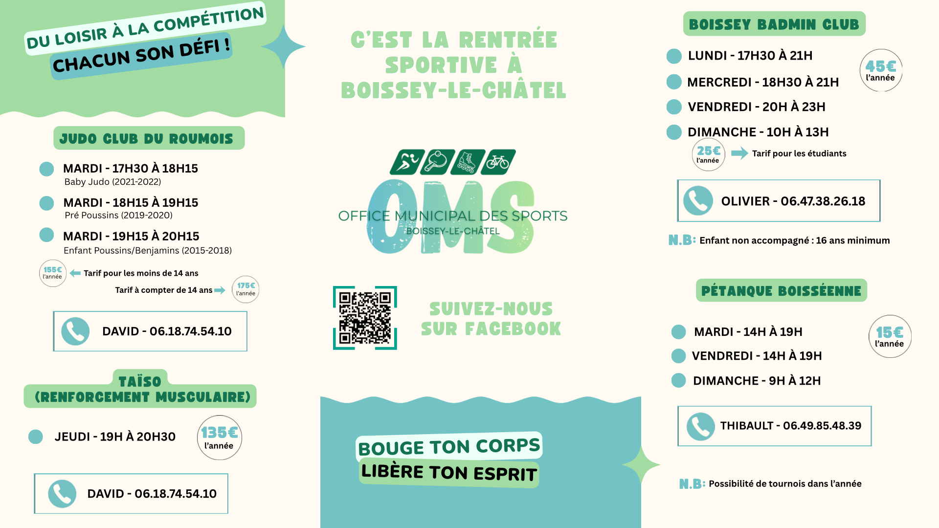 🏃‍♀️🏓🛼 C’EST LA RENTRÉE SPORTIVE À BOISSEY-LE-CHÂTEL ! 💪