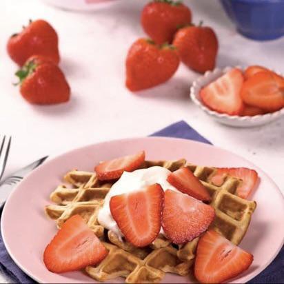 Erdbeeren Waffeln