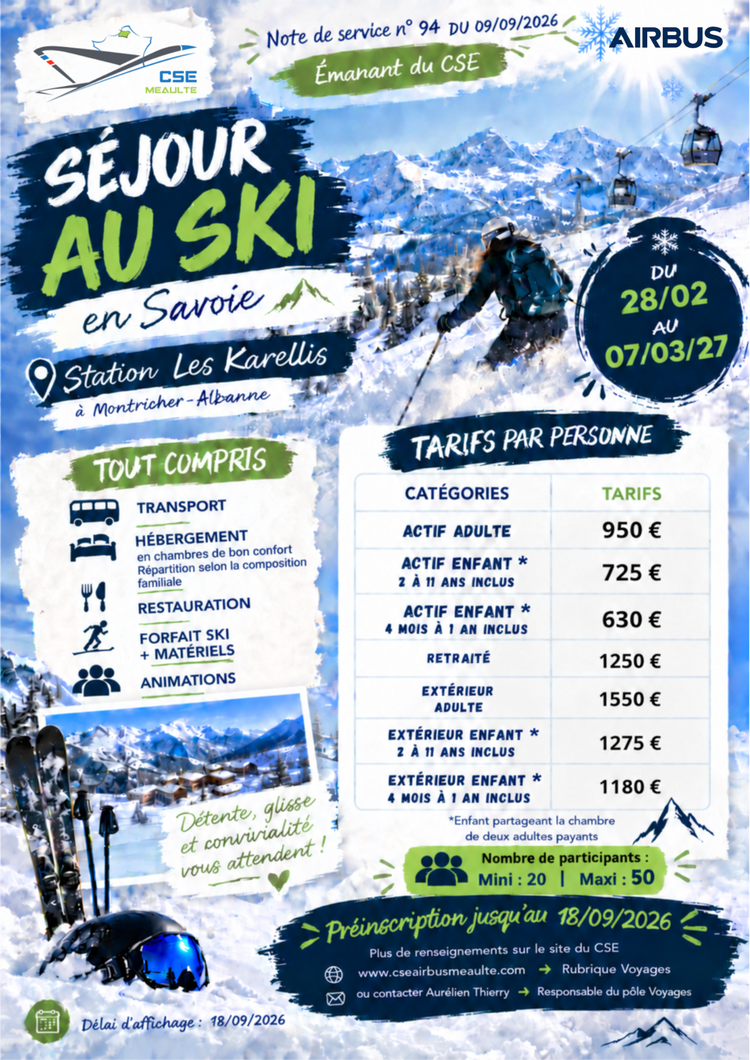 ski aux Karelys semaine du 28 février