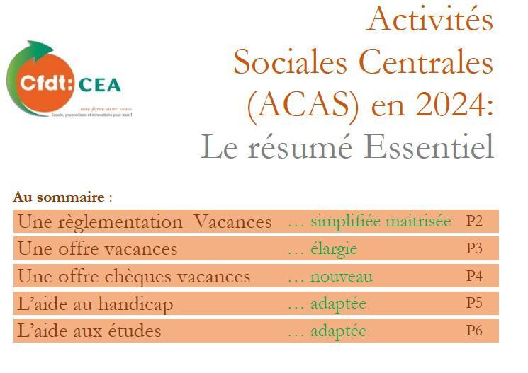 Essentiel des Activités Sociales (ACAS)