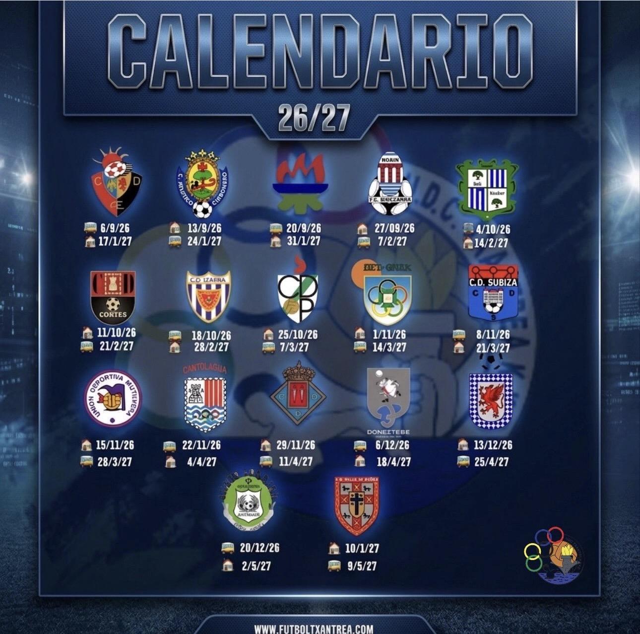 CALENDARIO • EGUTEGIA 26/27