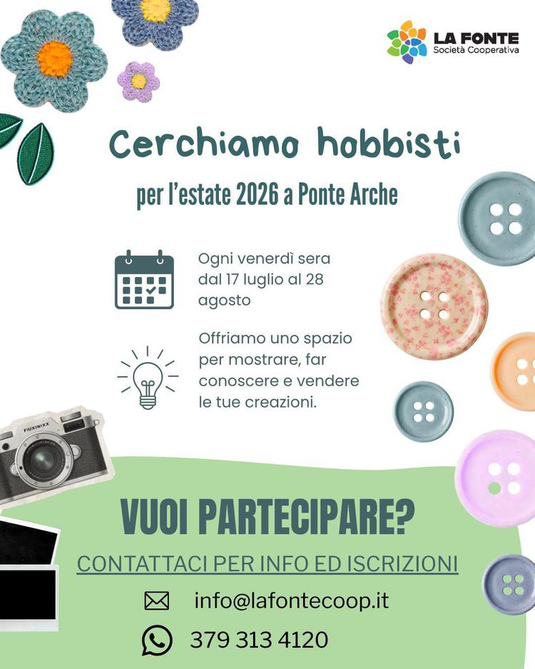 CERCHIAMO HOBBISTI