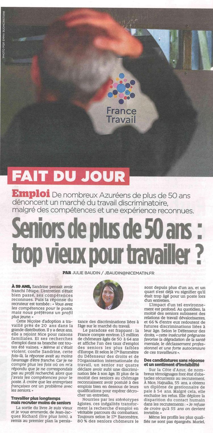 Senior de plus de 50 ans: trop vieux pour travailler ?