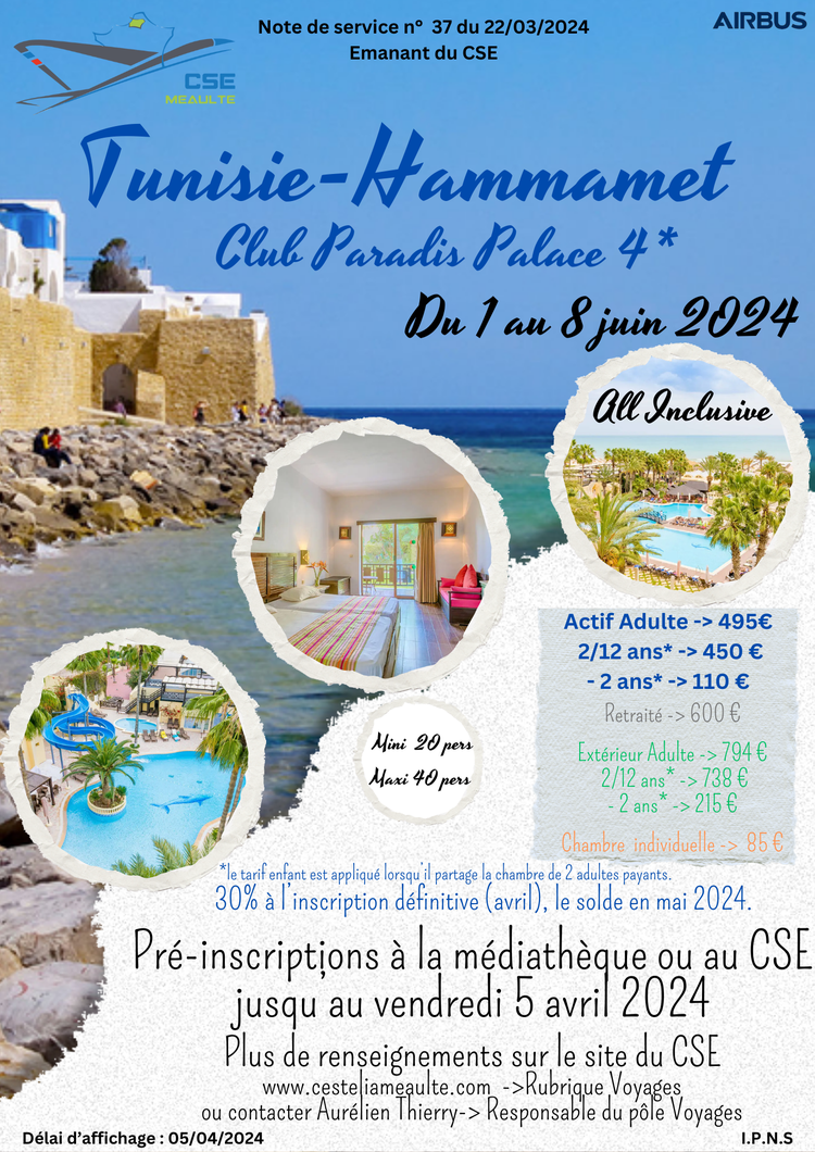 Tunisie - 1 au 8 juin 2024