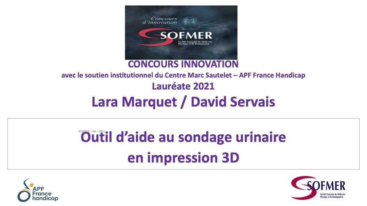 CONCOURS INNOVATION    - Lauréats 2021  - Lara Marquet / David Servais