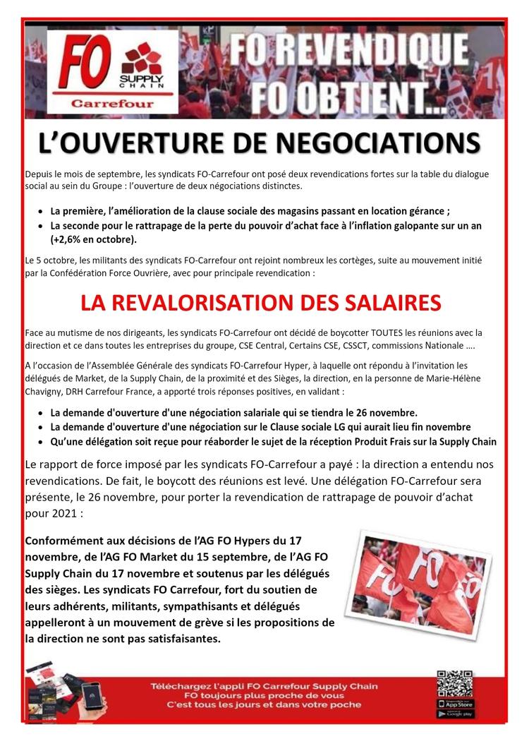 Ouverture de négociations pour la revalorisation des salaires se tiendra le 26 novembre 2021 
