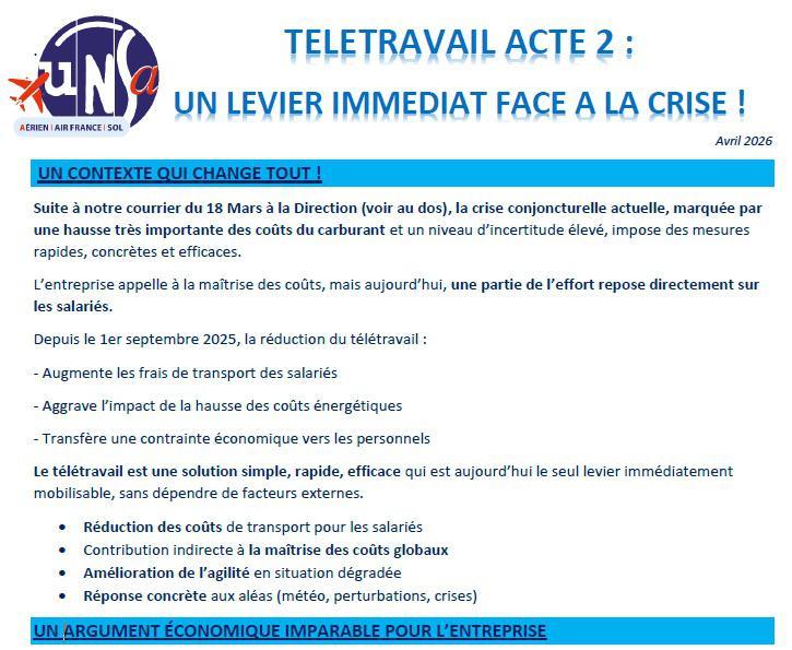 TELETRAVAIL ACTE 2 : UN LEVIER IMMEDIAT FACE A LA CRISE !