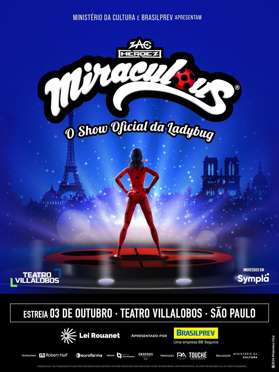 “Miraculous® Ladybug: O Show Musical” chega a São Paulo para temporada inédita no Teatro Villa Lobos