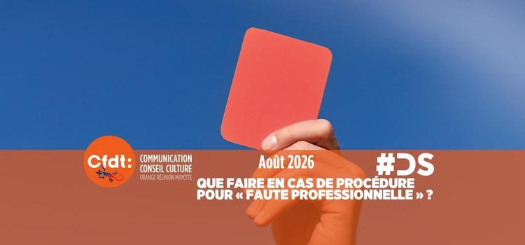 # DS – Que faire en cas de procédure pour faute professionnelle ?