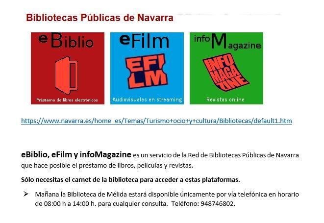 eBiblio, eFilm, infoMagazine