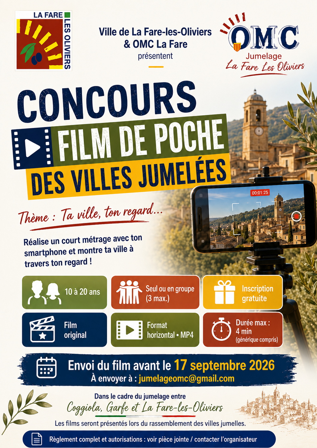 Concours « Film de poche des villes jumelées »