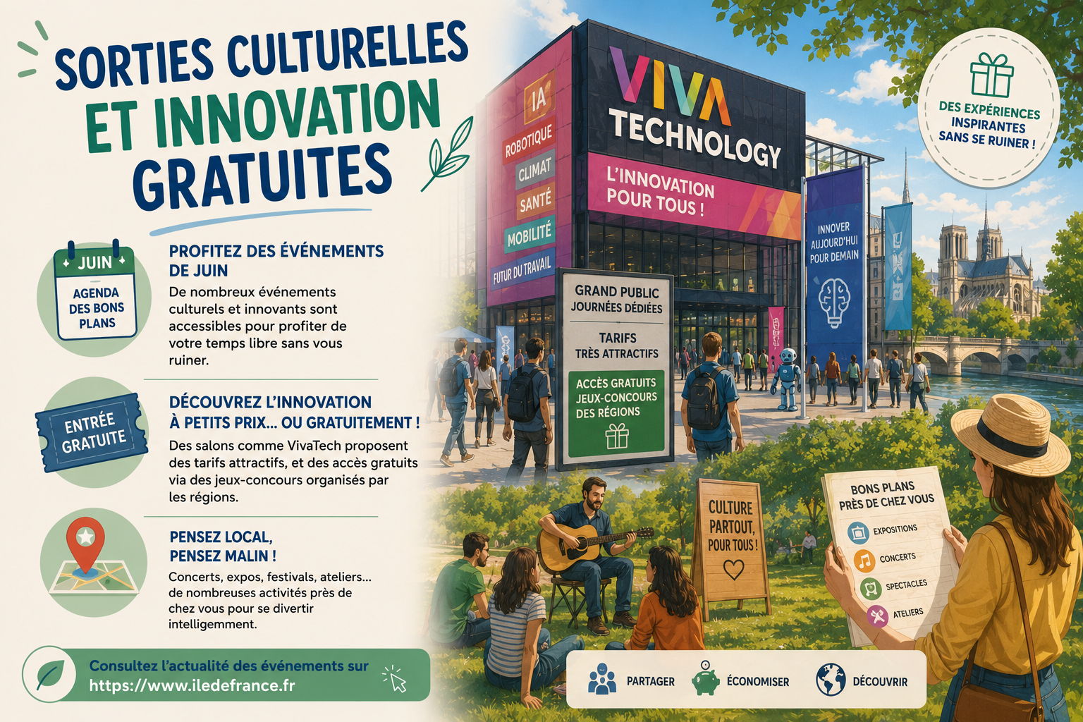 Sorties culturelles et innovation gratuites