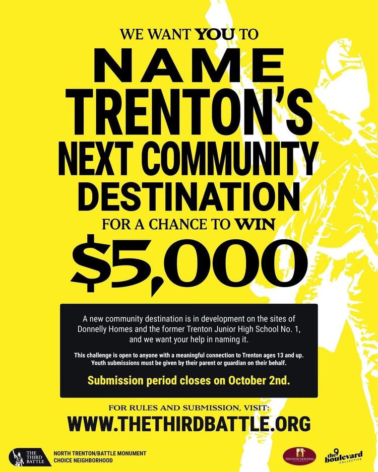 NAME TRENTON COMMUNITY NEXT DESTINATION AND STAND A CHANCE TO WIN $5,000