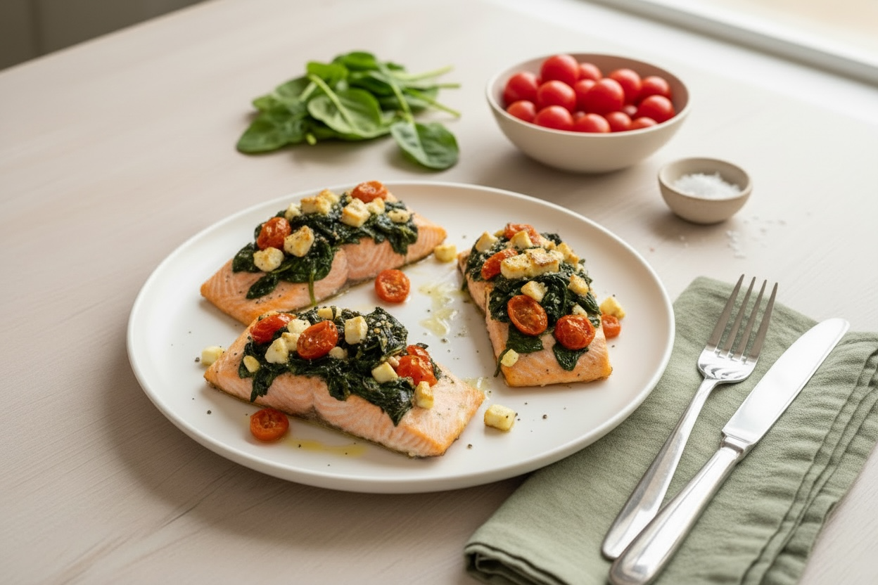 Mediterranean Power Salmon Skillet