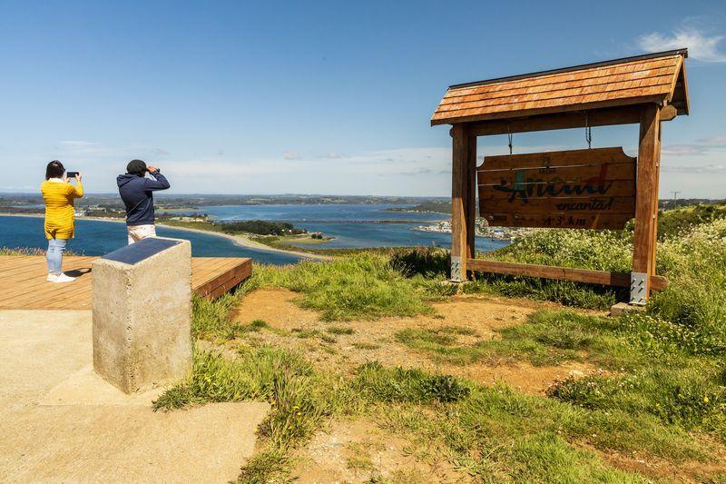 Mirador del Cerro Huihuen en Ancud, Chiloé, Sur de Chile