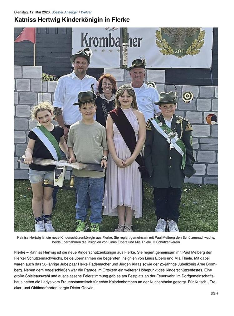 Kinderschützenfest und Fundsachen