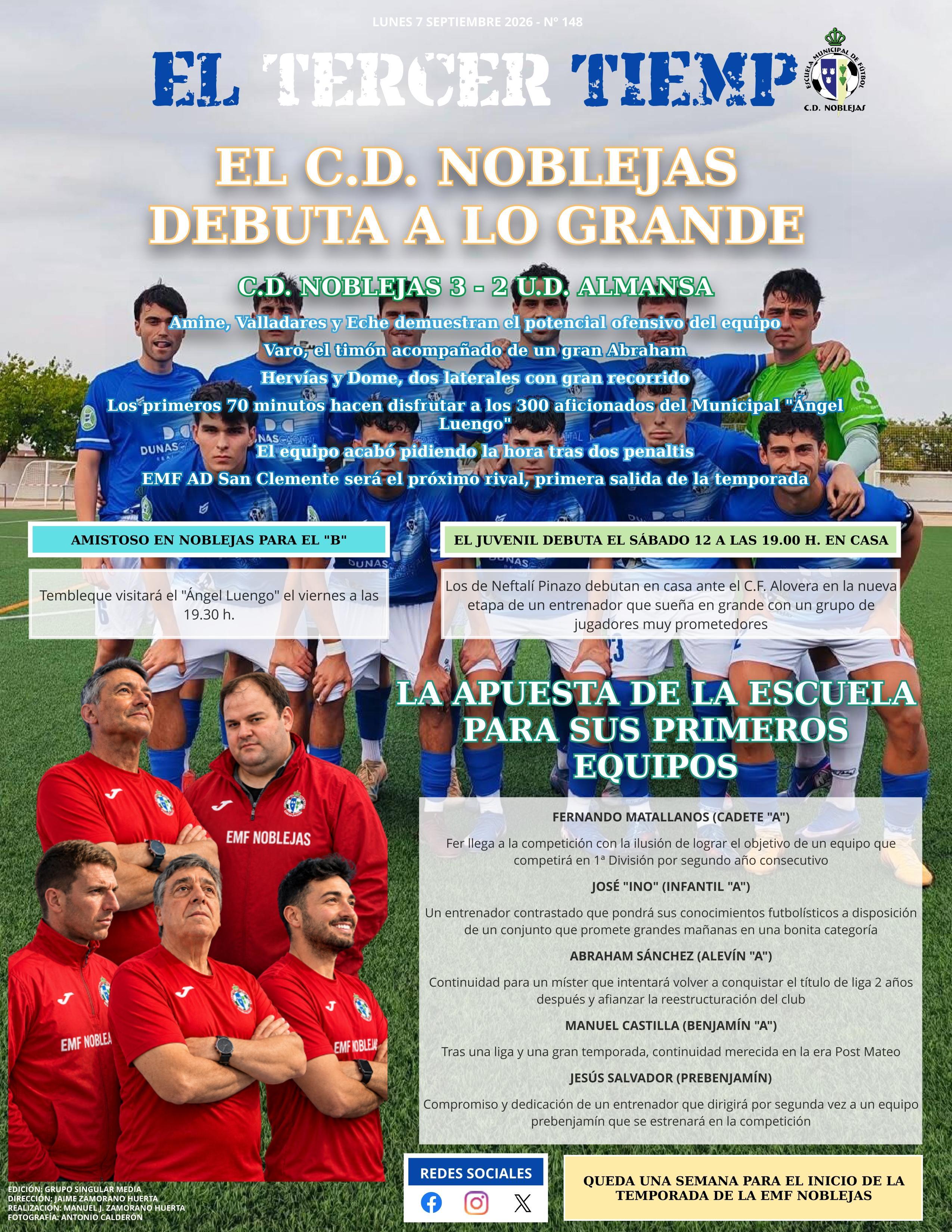Portada lunes 7 septiembre 2026 - Nº 148