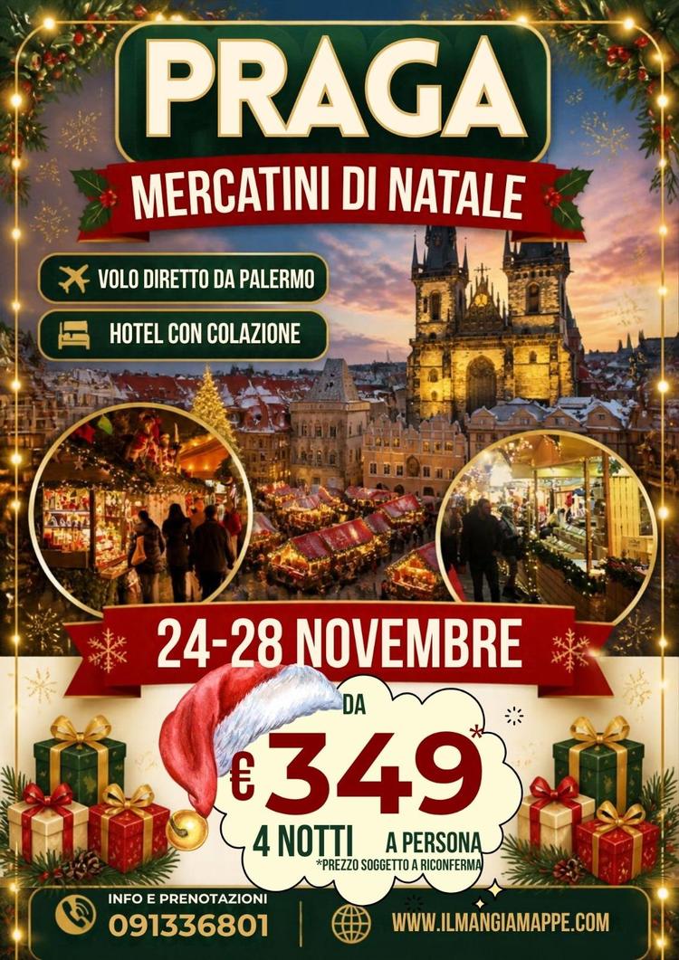 SPECIALE NOVEMBRE A PRAGA DA PALERMO 24-28/11/26