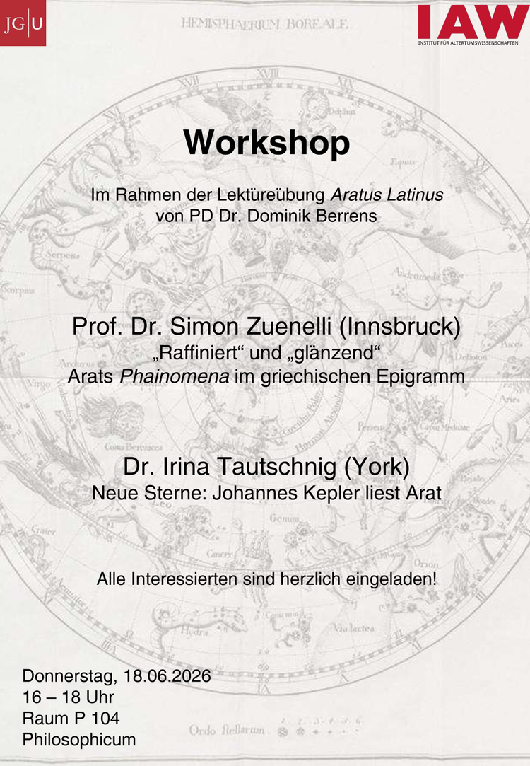 Workshop im Rahmen der Lektüreübung Aratus Latinus