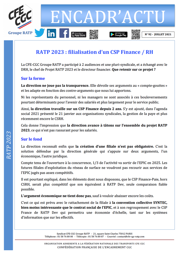 Encadr'ACTU n°92