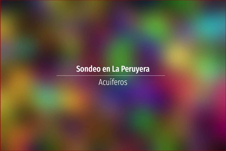 Sondeo en La Peruyera