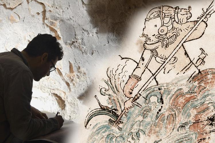 Calakmul mural identified as mythical Maya hero Juun Ajaw