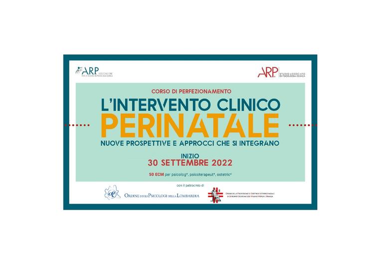 Corso di perfezionamento "L'intervento clinico perinatale: nuove prospettive e approcci che si integrano"