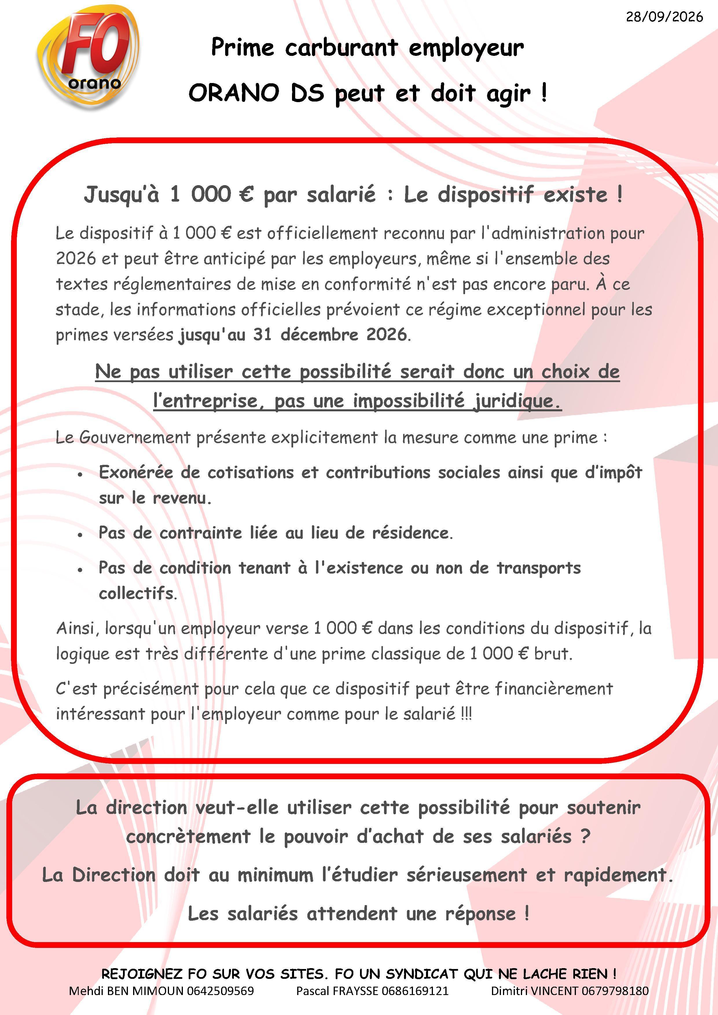 Prime Carburant ! Nous attendons une réponse !