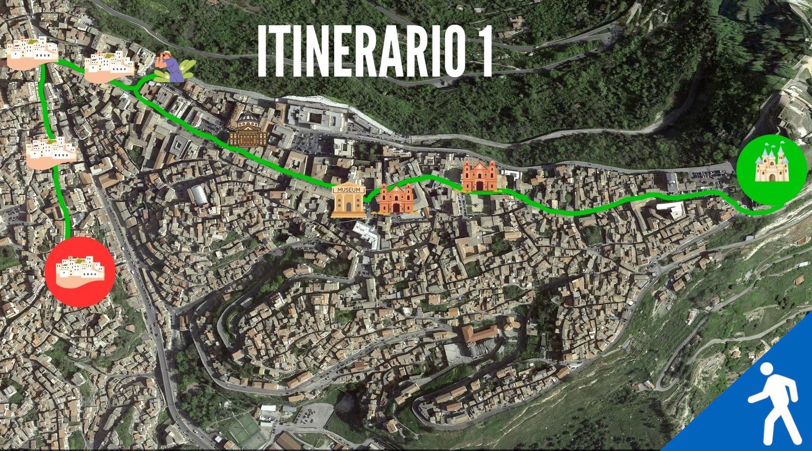 Itinerario 1 - Passeggiando in via Roma -Il Centro storico - Itinerary 1 - Strolling along Via Roma - The Historic Center