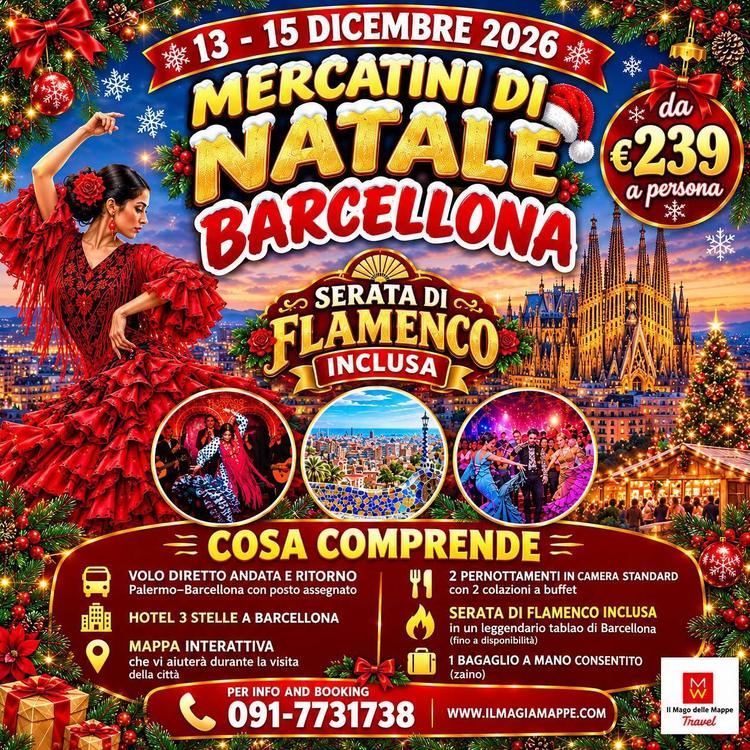 MERCATINI DI NATALE A BARCELLONA 13-15 DICEMBRE
