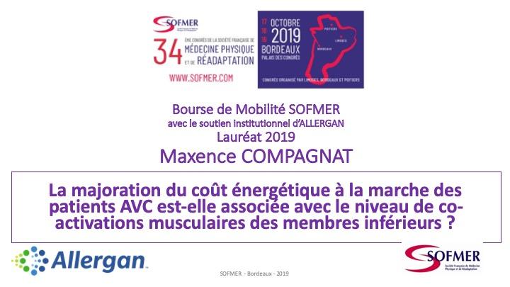 Bourse de Mobilité SOFMER - Lauréat 2019-Maxence COMPAGNAT