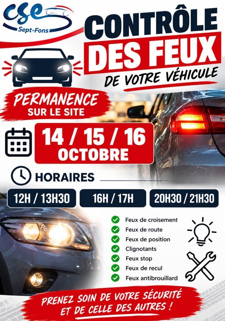 Contrôle des feux, véhicules salariés